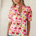  Charleigh Puff Short Sleeve Blouse