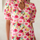  Charleigh Puff Short Sleeve Blouse