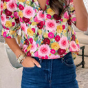 Charleigh Puff Short Sleeve Blouse