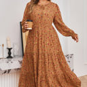  Charleigh Sleeve Tiered Maxi PLUS Dress
