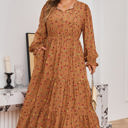  Charleigh Sleeve Tiered Maxi PLUS Dress