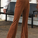 Brown Large Charli High Waist Flare Corduroy Pants
