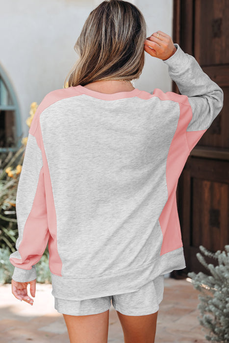Charlie Raw Hem Pullover and Casual Shorts Set