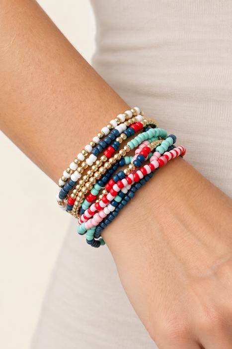 Charlotte Mixed Colored Seed Beaded Bracelet Set