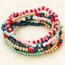 Multi Charlotte Mixed Colored Seed Beaded Bracelet Set