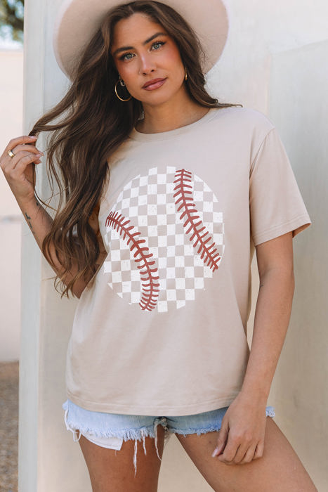 Checkered Baseball Graphic Tee