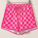  Checkered Drawstring Casual Shorts