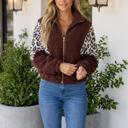 Coffee XL Christena Zip Up Collar Jacket