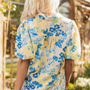  Claira Floral Puff Short Sleeve Blouse