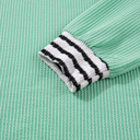  Claire Contrast Striped Patchwork Long Sleeve Top