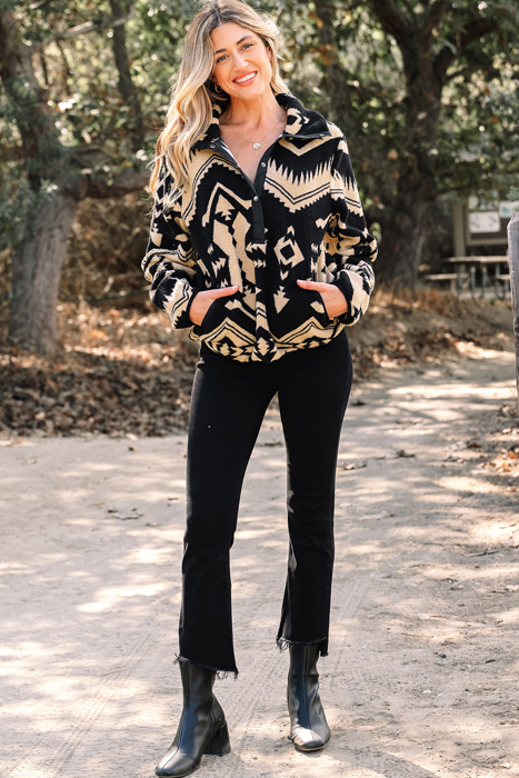 Clara Half Placket Plush Sweatshirt