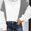  Clare Contrast Stitching Oversize Sweatshirt