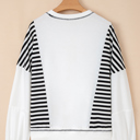  Clare Contrast Stitching Oversize Sweatshirt