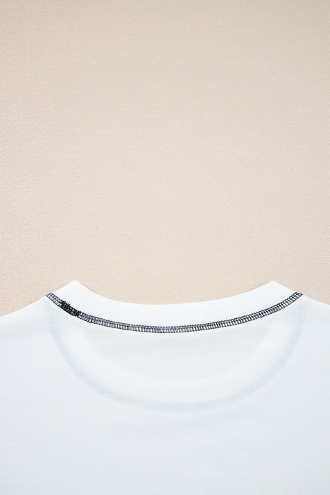 Clare Contrast Stitching Oversize Sweatshirt