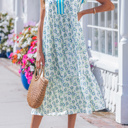 Clementine Flutter Sleeve Long Dress