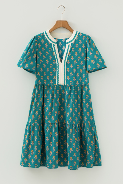 Clover Short Sleeve Floral Dress