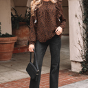  Collins Ruffled Puff Sleeve Blouse