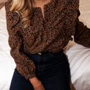  Collins Ruffled Puff Sleeve Blouse