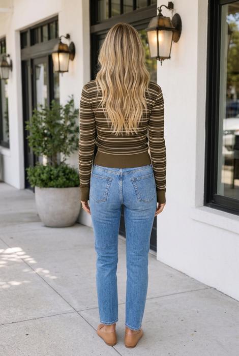 Connee Ribbed Knit Collar Sweater