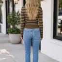  Connee Ribbed Knit Collar Sweater
