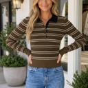  Connee Ribbed Knit Collar Sweater