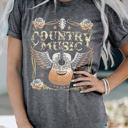 Gray Medium COUNTRY MUSIC Guitar Tee