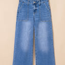 Sky Blue Size 16 Courtney Cropped High Rise Wide Leg Jeans