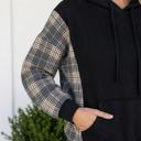  Cynthiah Sleeve Drawstring Hooded Sweatshirt