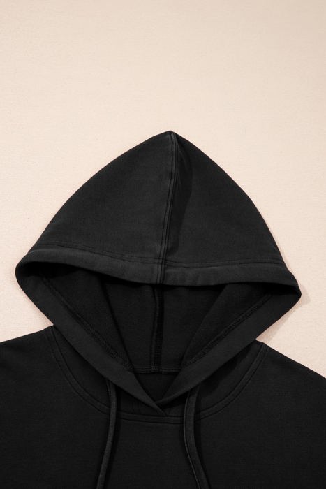 Cynthiah Sleeve Drawstring Hooded Sweatshirt