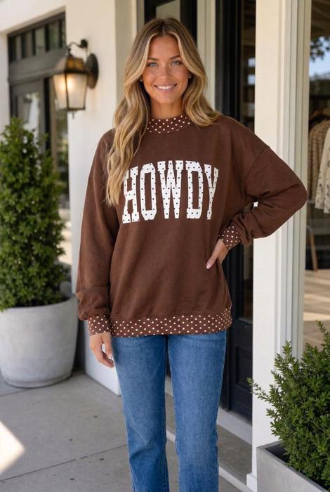 Cynthiya High Western Baggy Pullover