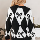  Daetta Rhombus Knit Loose Sweater