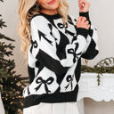  Daetta Rhombus Knit Loose Sweater