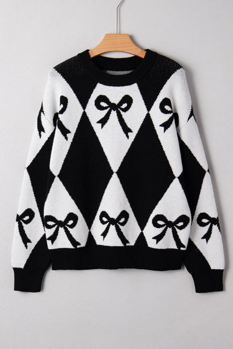 Daetta Rhombus Knit Loose Sweater