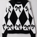  Daetta Rhombus Knit Loose Sweater