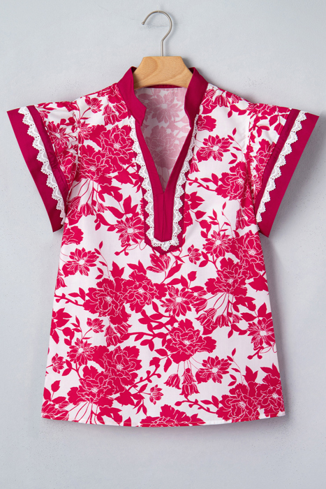 Dahlia Detail Flutter Sleeve Blouse