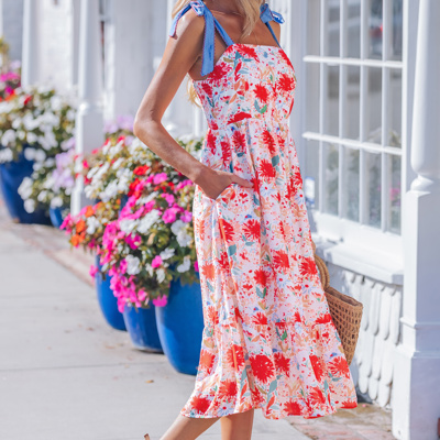 Dahlia Straps High Waist Dress