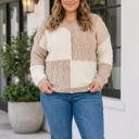 Parchment 3X Dakota Loose Fit Sweater Long Sleeve PLUS Top