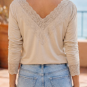 Dakota Patchwork Pullover top Long Sleeve Top
