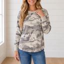  Dakotah Western Textured Knit Long Sleeve Top