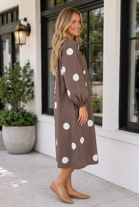 Danah Long Sleeve Midi Dress