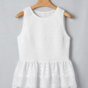  Danielle Smocked Lace Peplum Top