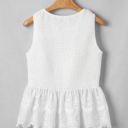  Danielle Smocked Lace Peplum Top