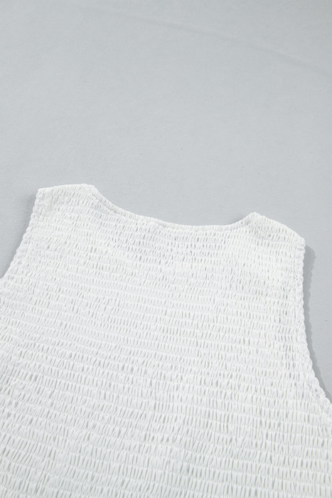 Danielle Smocked Lace Peplum Top