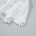 Danielle Smocked Lace Peplum Top