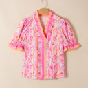  Danna Trim Short Sleeve Blouse