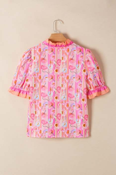 Danna Trim Short Sleeve Blouse