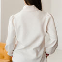  Danna Zipped Collar Pullover Top
