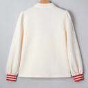  Danna Zipped Collar Pullover Top