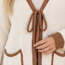  Dannia Tie Front Loose Sweater