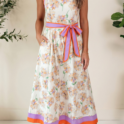 Daphne Belted Sleeveless Maxi Dress
